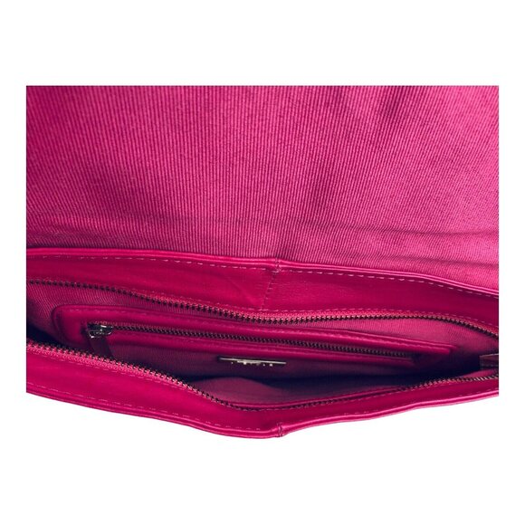 Uterqüe Pink Fuchsia Handbag Crossbody Multi-Color Appliqué - Picture 9 of 12